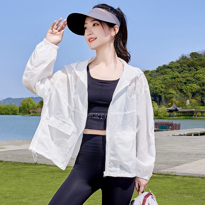 2025夏季新款防晒服休闲短款时尚薄款外套,女装防晒衣,2C290