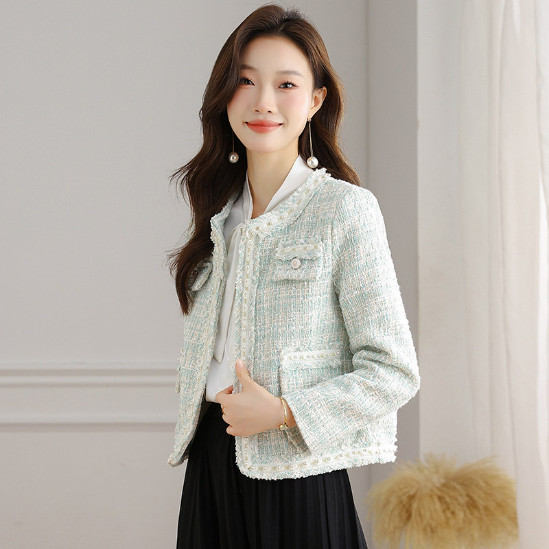 2024高档小香风气质小个子短款开衫上衣小外套,女装短外套,丽莎妳雅