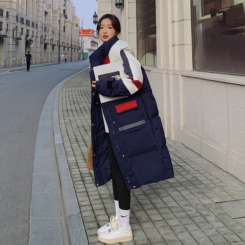 现货  2C028 810 P205 K298 拼色长款棉衣图片