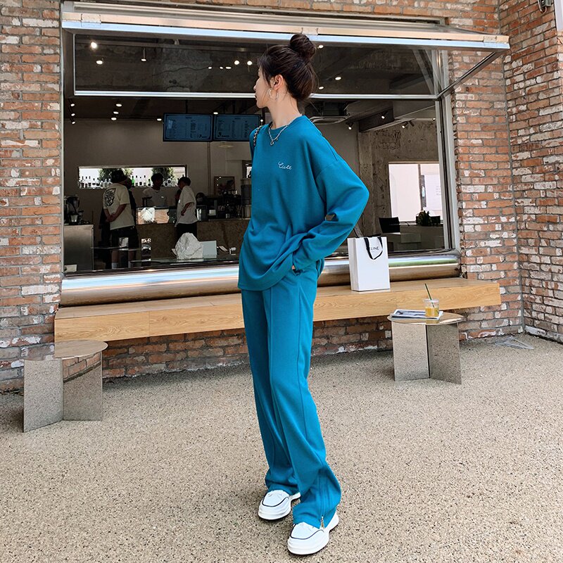 【秋款现货】时尚纯色卫衣套装088-1935p135控198,女装套装/套裙,2C088