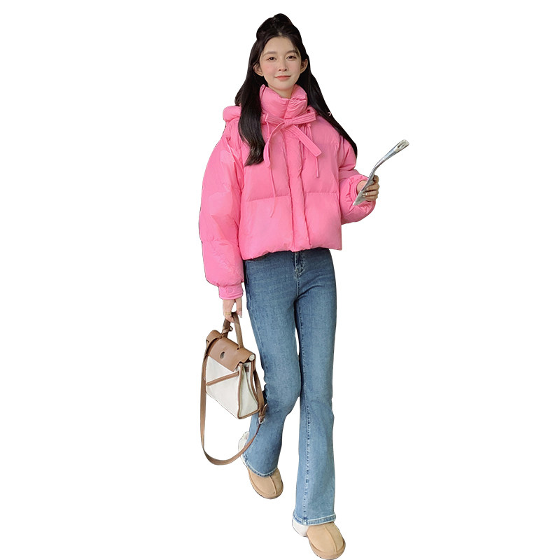 QIUDONG新品女短连帽时尚白鸭绒蝙蝠袖面包服外套L204P200K29,女装棉衣/棉服,2C220