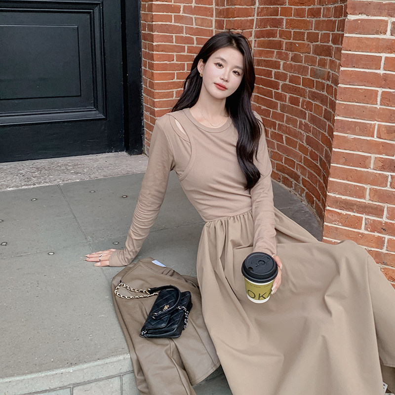 辣妹褶皱抹胸连衣裙女装时尚气质a字裙收腰显瘦中长裙子,女装连衣裙,2C166