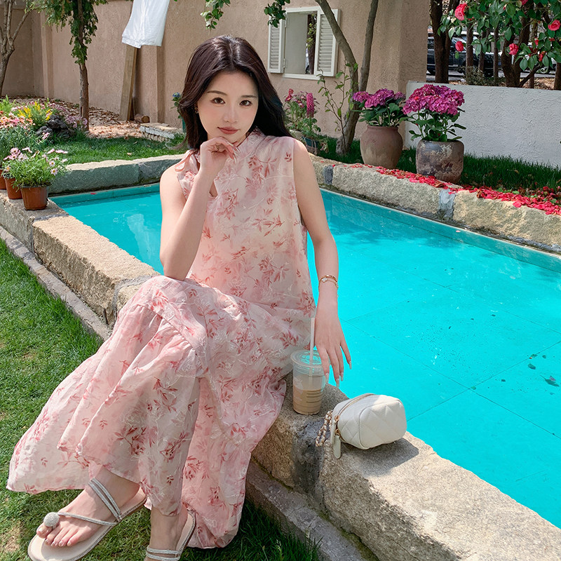 【夏季现货】碎花时尚法式度假风吊带连衣裙088-6623p105k158,女装连衣裙,2C088