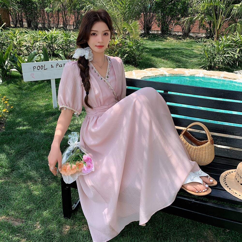 大量现货25夏装新款主推波西米亚连衣裙度假风连衣裙,女装连衣裙,衣珂纱朗
