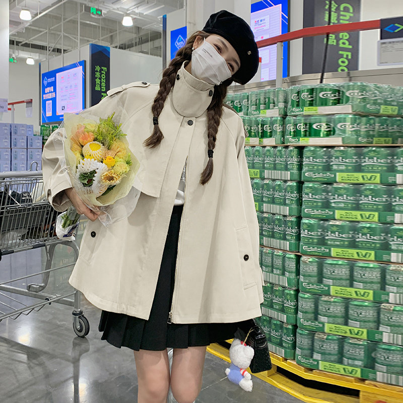 秋季新款风衣中长款风衣宽松外套2C112-CF909-P145-控204,女装风衣,2C112