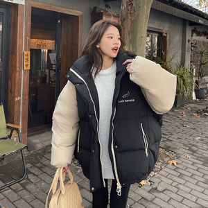 ！白鸭绒香蕉撞色拼接羽绒服 2C036-M213-P275-K445图片