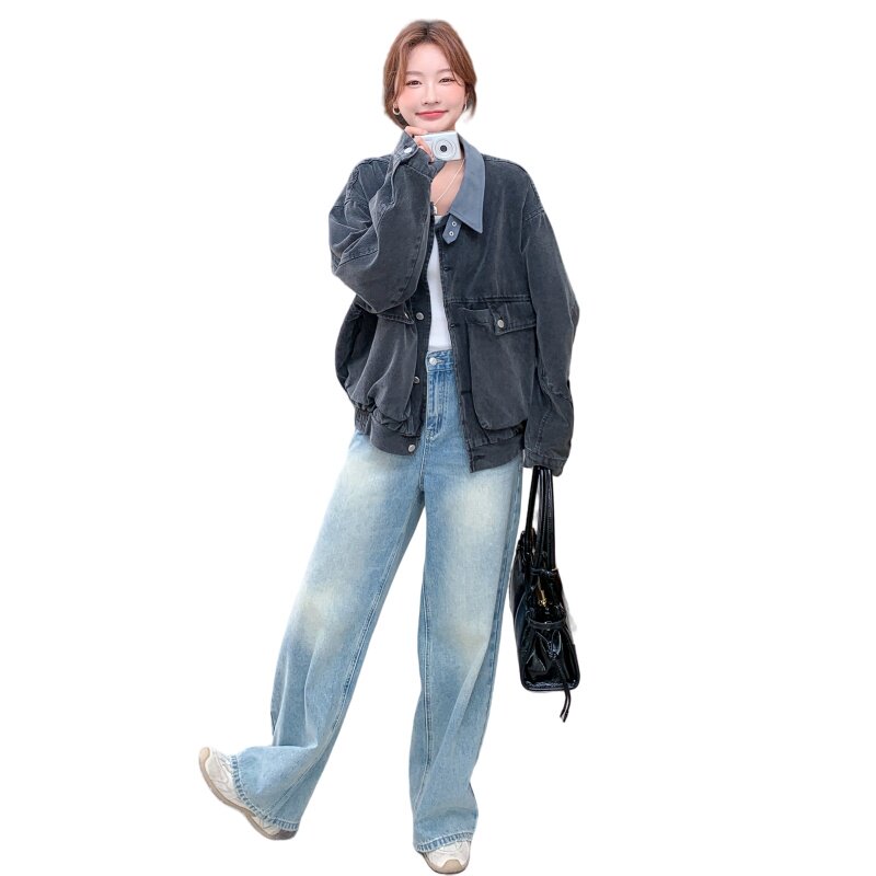 现货在店牛仔工装大口袋外套2C206-L577-P175-K258,女装短外套,2C206