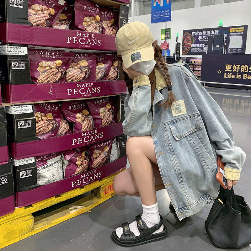 奶系穿搭工装牛仔外套女2025新款春秋装漂亮洋气日韩风炸街上衣潮图片