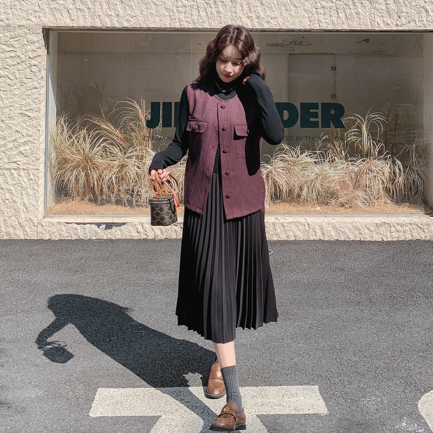 法式复古轻熟风显瘦连衣裙套装女2025秋季新款简约休闲马甲两件套,女装套装/套裙,2D036