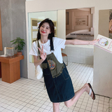 【新款现货】2025女装新中式牛仔连衣裙两件套266-P120-K170，女装套装/套裙，2C266