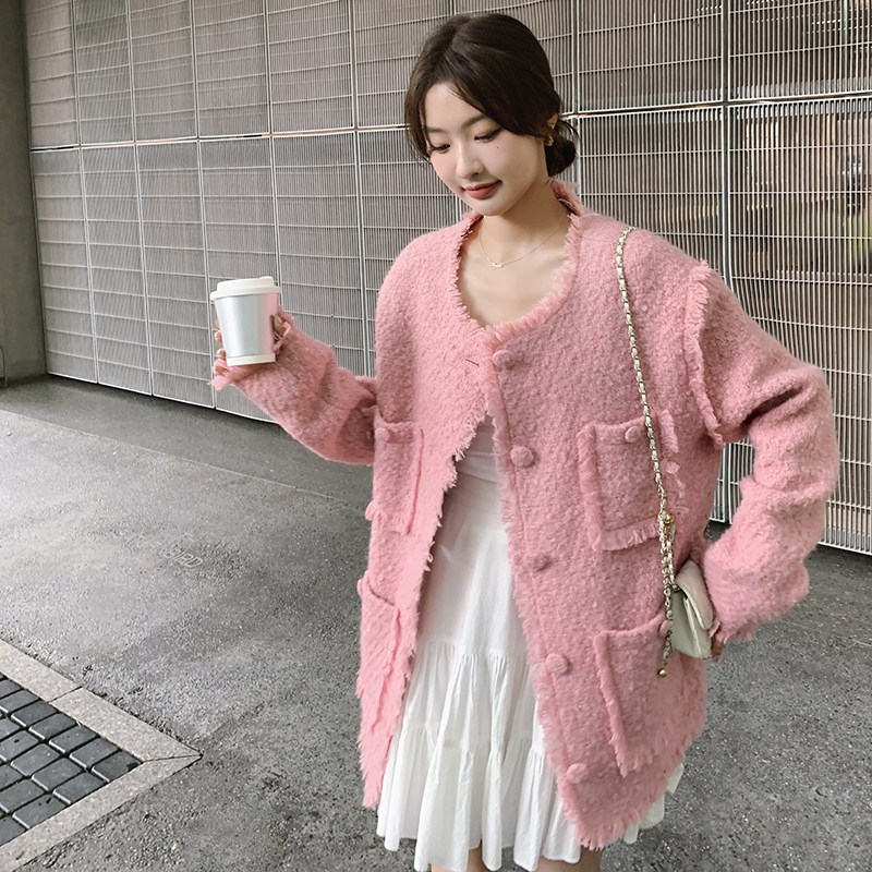 【主推】2026粉洋气宽松小香风外套2C372-8038-P155控208,女装短外套,2C372