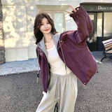 韩系小个子气质时尚百搭夹克卡其色针织披肩休闲短外套秋，女装短外套，2C159
