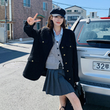 现货：2025冬装新款粗毛呢中长款小香风外套C2135-2385P155K238，女装毛呢外套，2C135