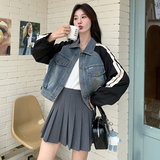 现货：秋装新款拼色牛仔上衣外套2C135-6803P155K228，女装短外套，2C135