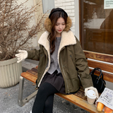 【档口现货】毛领可脱卸石墨烯蓄热内胆云绒服C233-823-P190-K289，女装棉衣/棉服，2C233