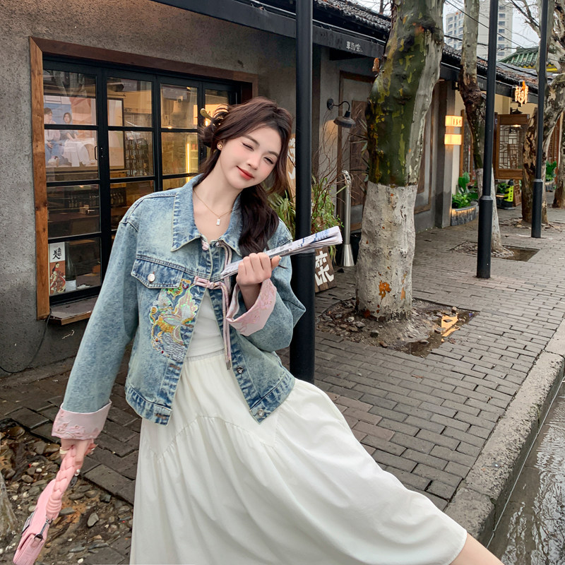 【bao款现货】2025新款春装女装新中式牛仔外套266-P125-K178,女装短外套,2C266