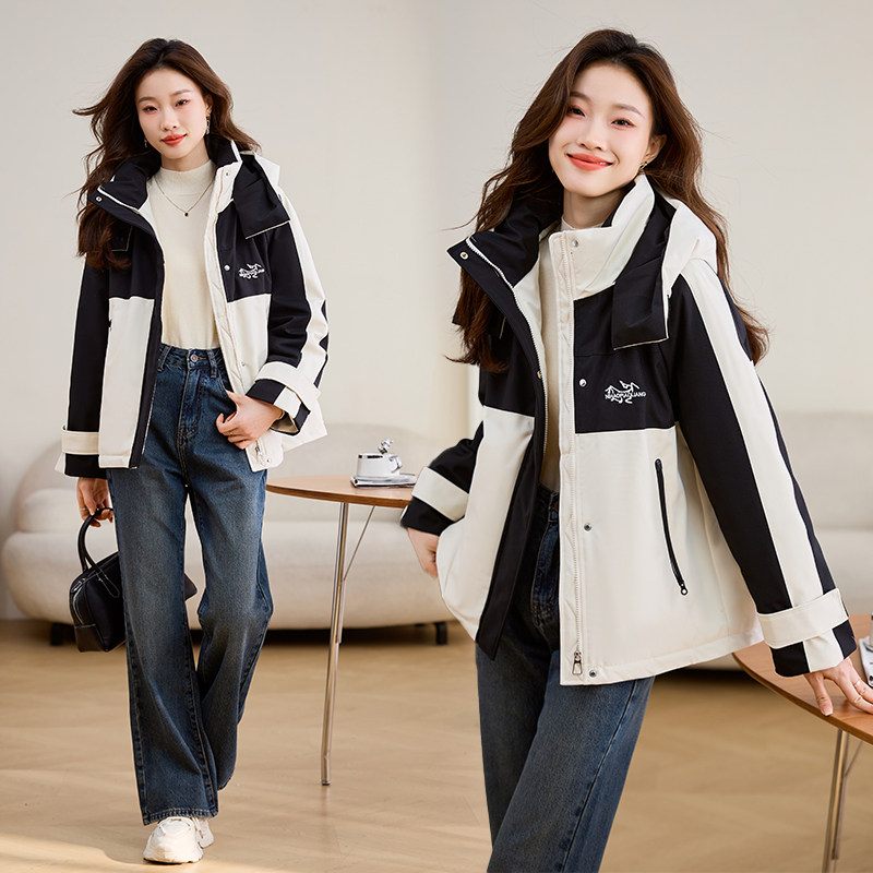 2025年冬季羽绒派克服女时尚潮流款，女装派克服，梦依缘,女装派克服,梦依缘