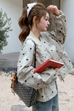 木耳边爱心棒球服外套女春季2025新款韩版宽松短款小个子夹克上衣，女装套装/套裙，2C299