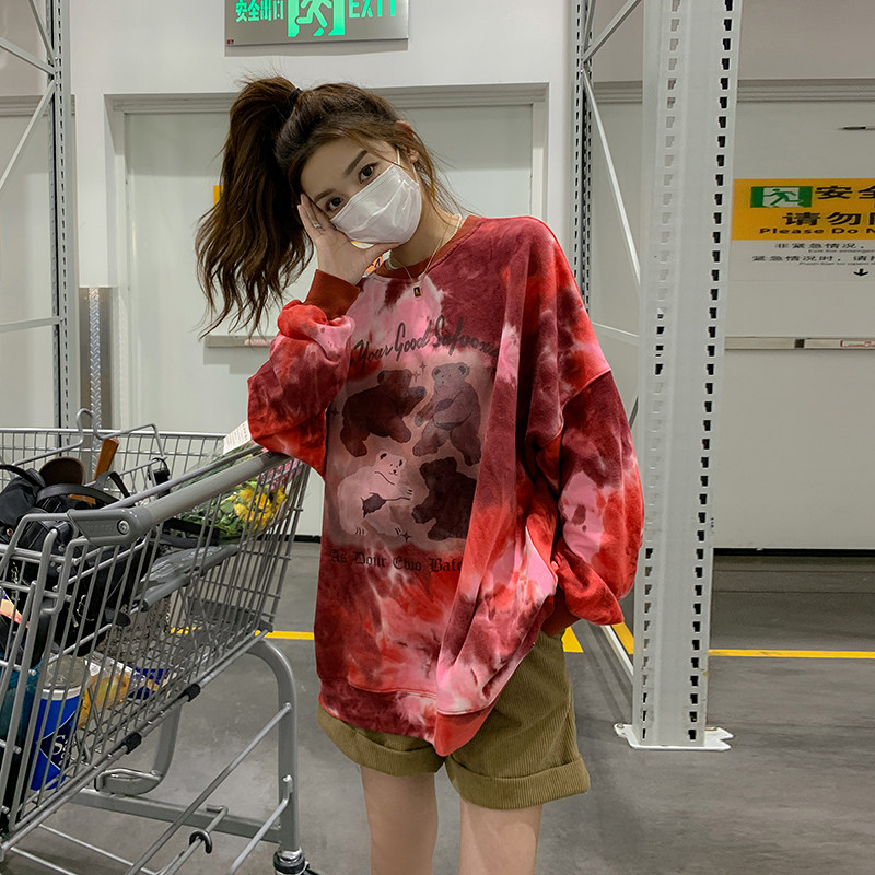 2026年秋款韩版扎染定制卫衣女2C066-2331-P115-K168,女装卫衣/绒衫,2C066