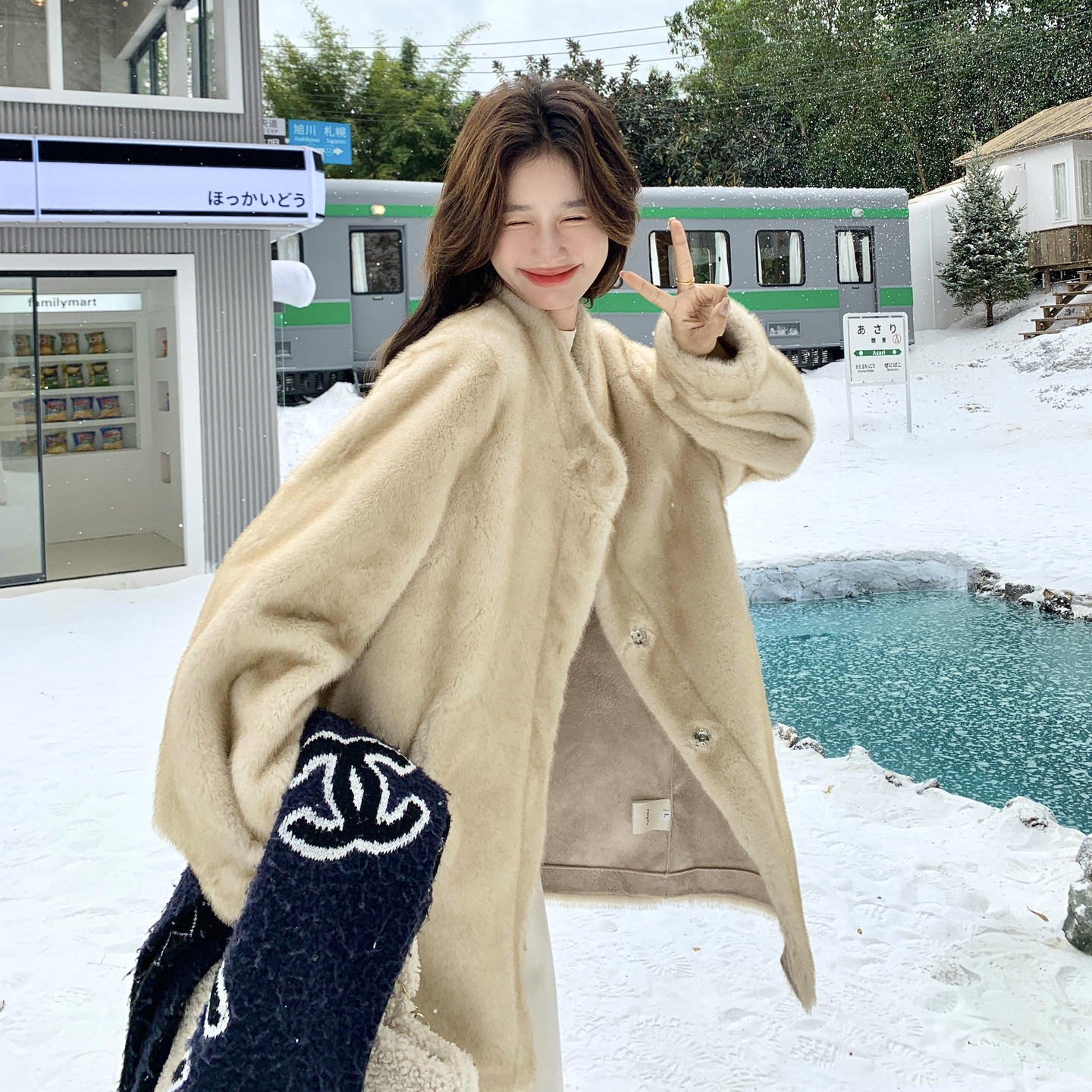 高级感仿水貂毛皮草外套女2025新款毛绒大衣2C227/3362/P245K368,女装短外套,2C227