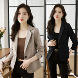【高品质现货】短款小西装外套女2025年秋季新款一粒扣收腰，女装西装，吾爱衣