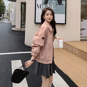现货25新款韩系甜美气质夹克皮衣外套2B235-8808-P135-K188图片