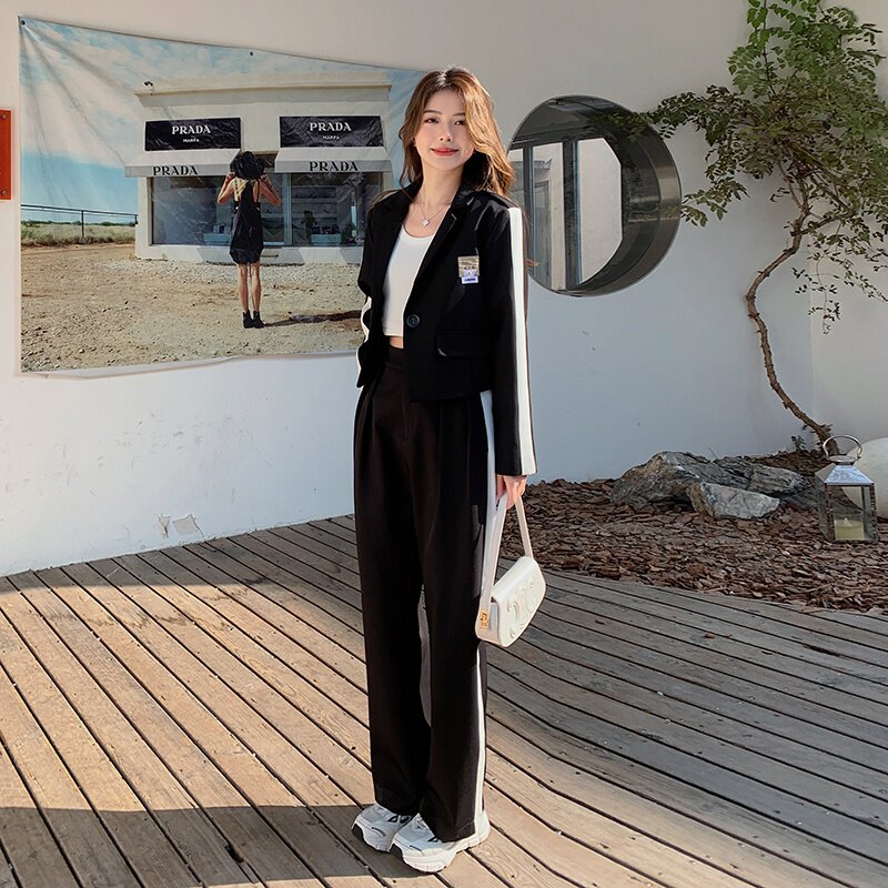 现货春装新款职业n小西装两件套时尚运动套装女P160K238,女装套装/套裙,2C311