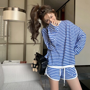 【春款现货】数据好休闲条纹卫衣套装088-2325 P135 K198图片