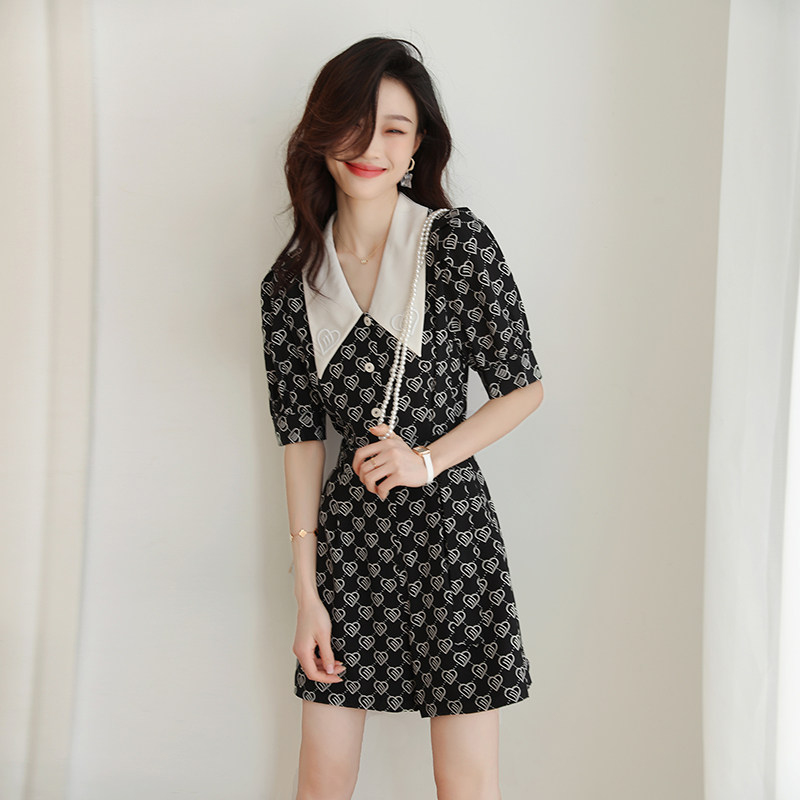 现货主推2025夏季法式印花撞色连体裤2C057-0220-P115-K168,女装连体裤,2C057