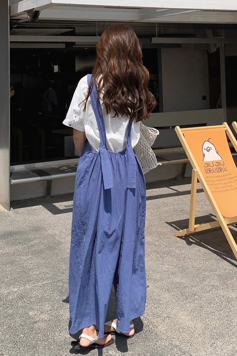 韩版百搭新款时尚套装女洋气减龄显瘦背带裤两件套小个子夏季薄款,女装套装/套裙,2C166