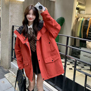 新款 2025年冬季红色戴帽派克服加棉2c098-8958p235k328图片