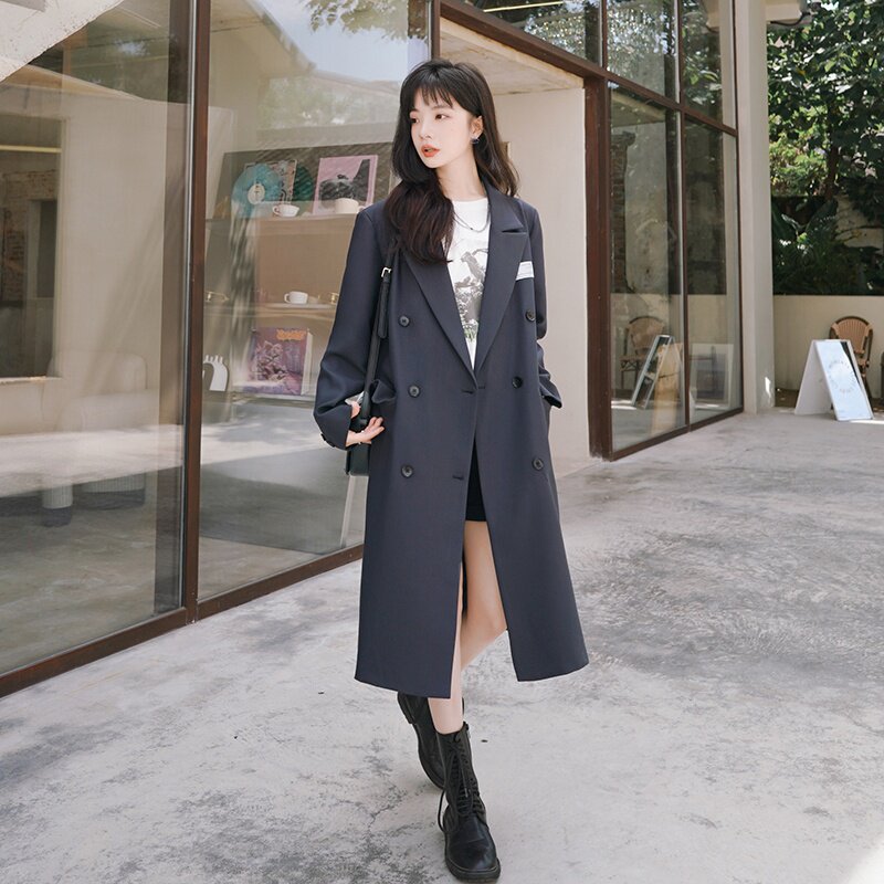 现货2026新款中长款西装2C053款号1838批135控198,女装西装,2C053