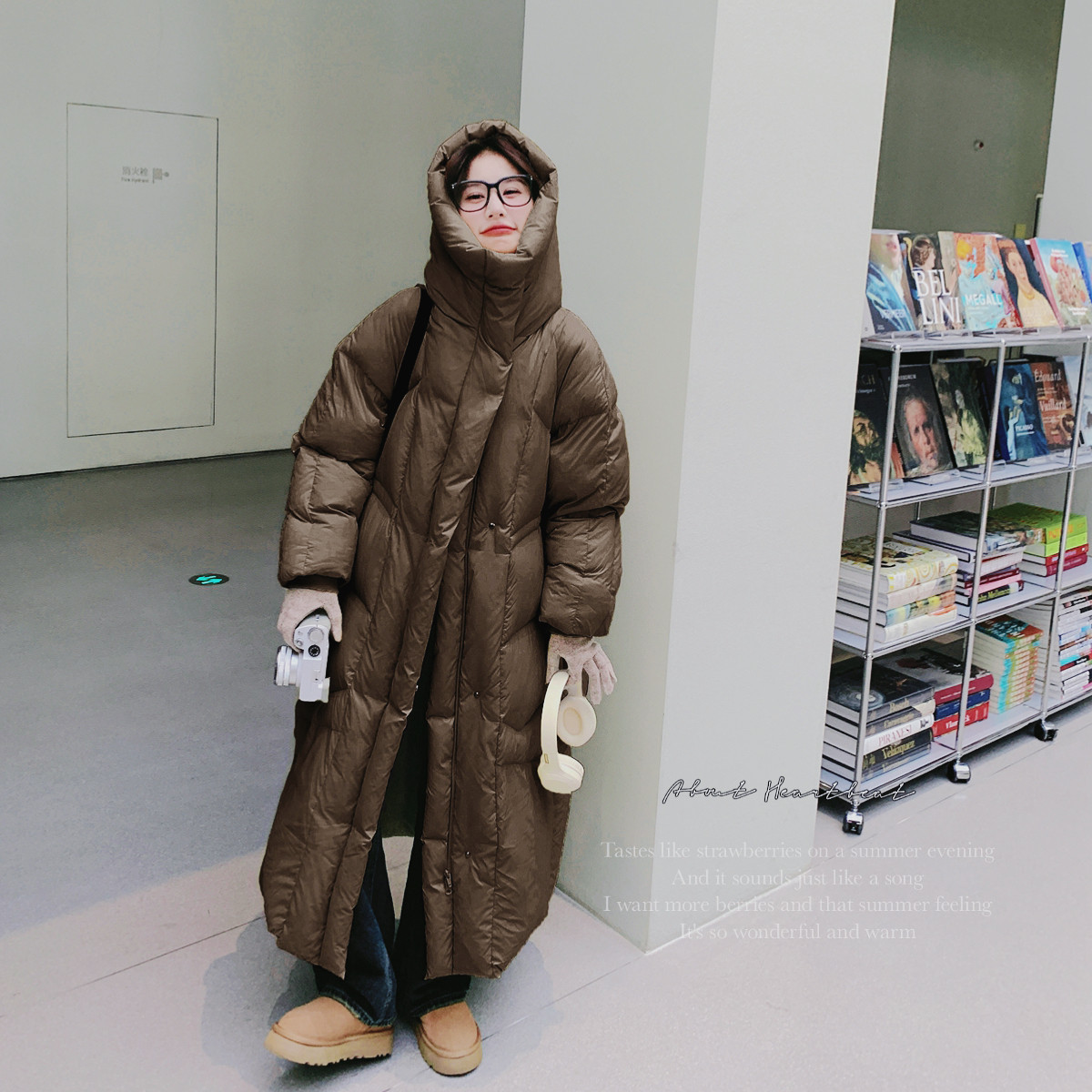 【买家秀已更新】90绒杏仁黄大围脖式连帽羽绒服6697-P375-K538,女装羽绒服,2C137