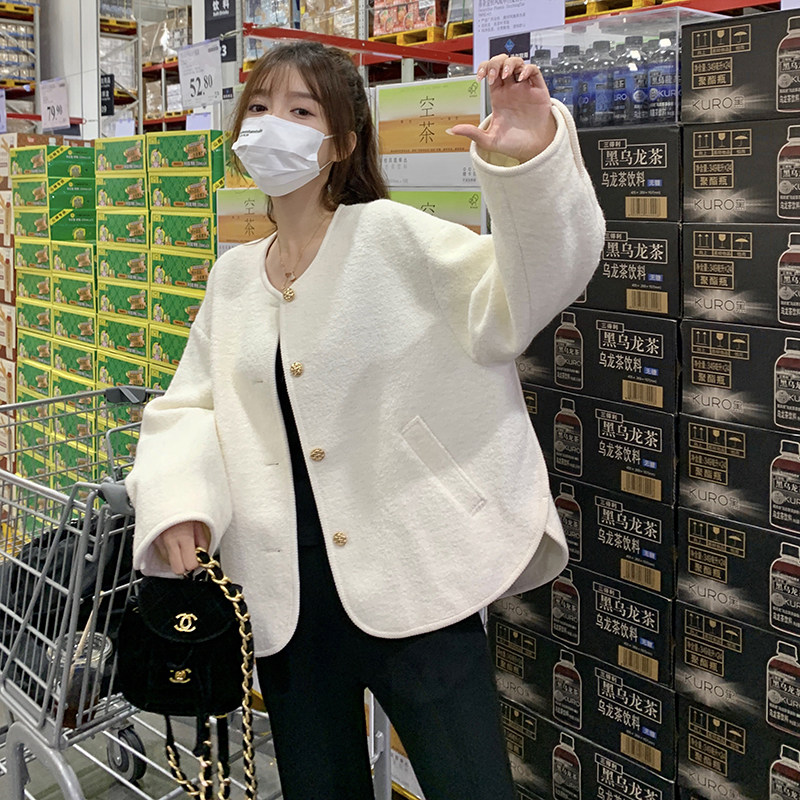 【主推】圆领气质温柔宽松小香风外套2C372-9005-P145控198,女装短外套,2C372