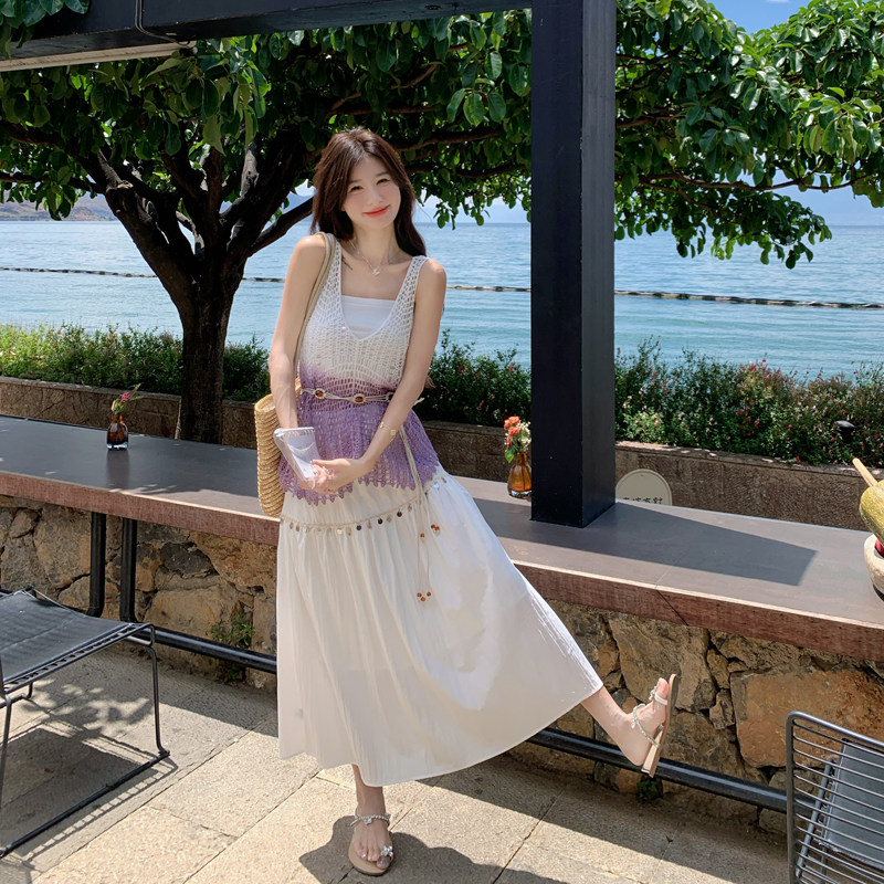 档口现货2025新款夏装女装休闲连衣裙三件套528-145-k218,女装套装/套裙,2C266