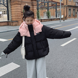 现货主推冬季拼接撞色短款棉衣2C032865P165K248，女装棉衣/棉服，2C032