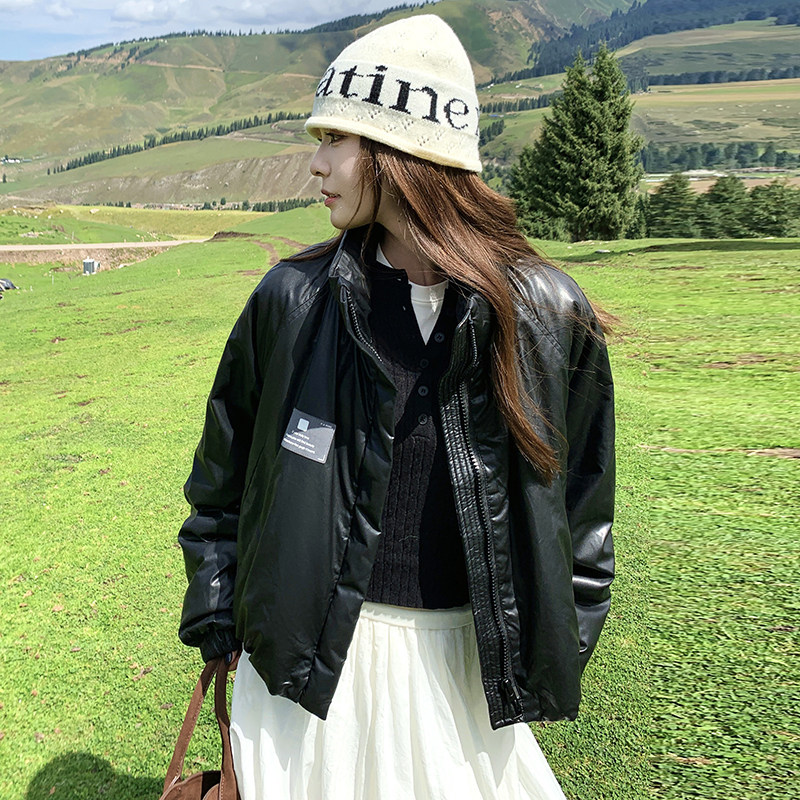【新款已出大货】贴标皮羽绒服100-150g瑞c016-9039-P285-K428图片