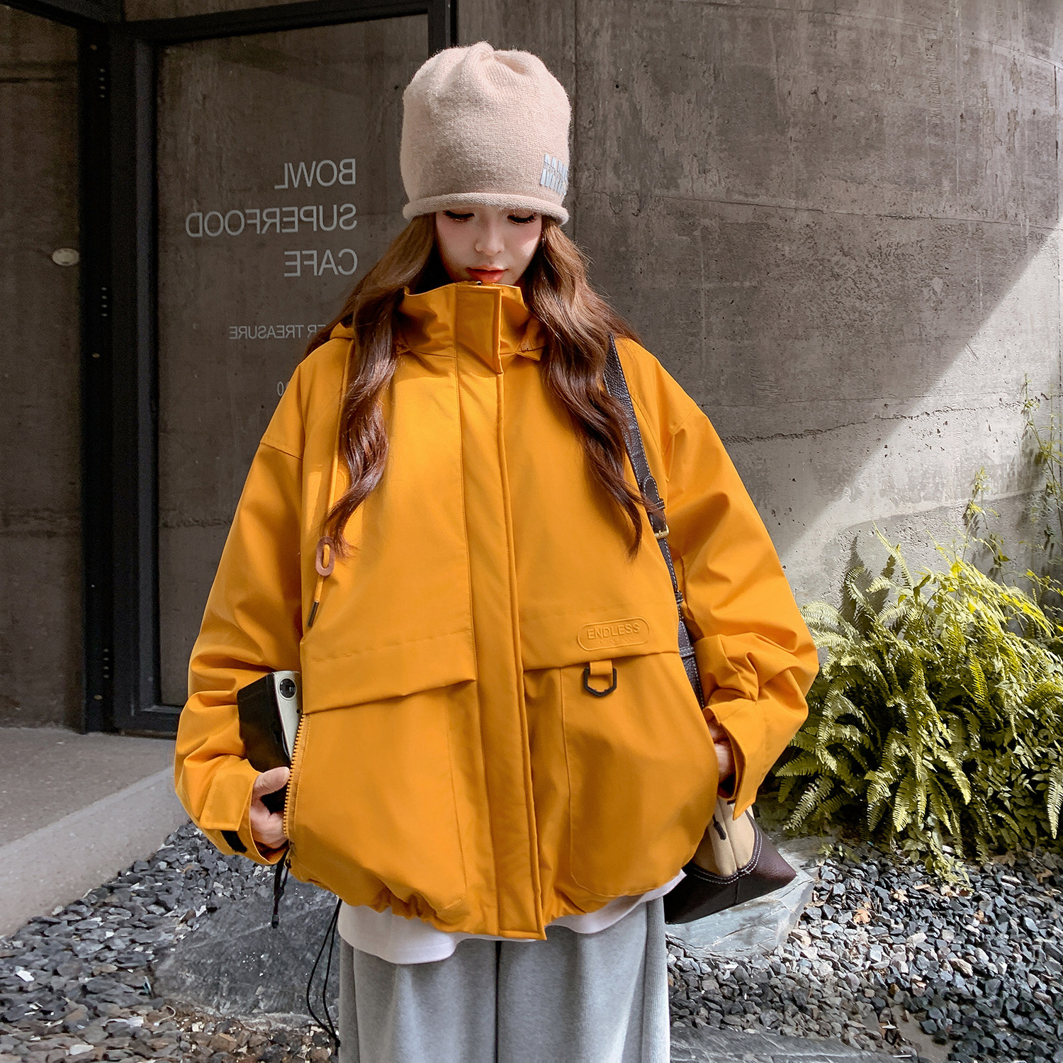 现货-冬可拆卸帽设计三防面料冲锋衣羽绒服2B154-WT730-P295-K470,女装羽绒服,2B154