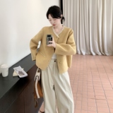 2025秋季新款高级感花边小香风短款羊毛大衣双面呢子毛呢羊绒外套，女装毛呢外套，2D008