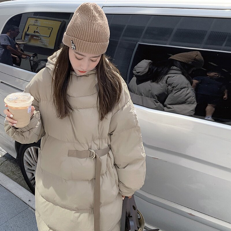 韩式学院风中长款棉衣P185K278,女装棉衣/棉服,2C333