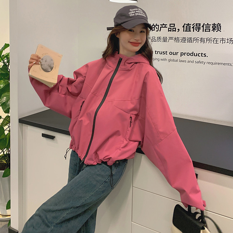 玫粉色冲锋衣外套2C170--3002--P145控198,女装短外套,2C170