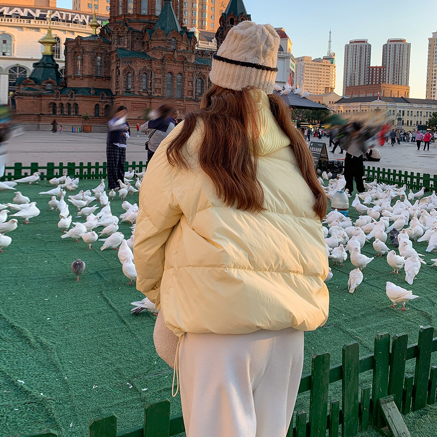 超好看送围巾羽绒服女冬2025新款韩版加厚白鸭绒小个子面包服,女装羽绒服,2C177