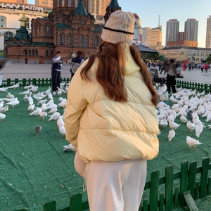 超好看送围巾羽绒服女冬2025新款韩版加厚白鸭绒小个子面包服图片