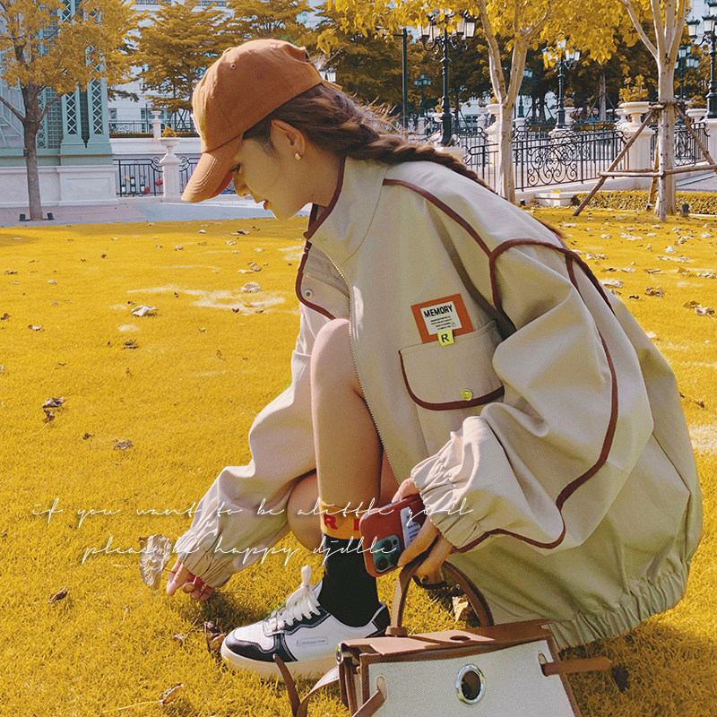 2026秋复古学院风包边棒球服 2C069-6680-P135 K188图片