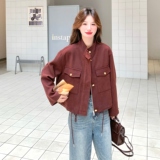 又酷又飒复古外套女2025秋季新款设计感洋气减龄复古时髦夹克上衣，女装短外套，2C012