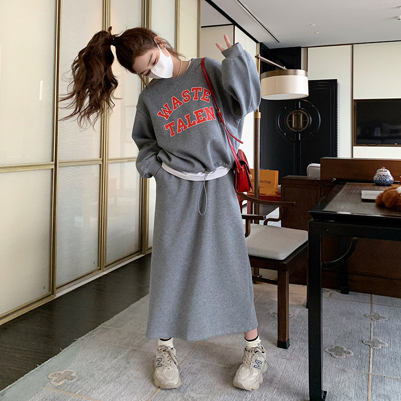 现货主推！字母卫衣半身裙裙两件套2C166-2268P135控218,女装套装/套裙,2C166