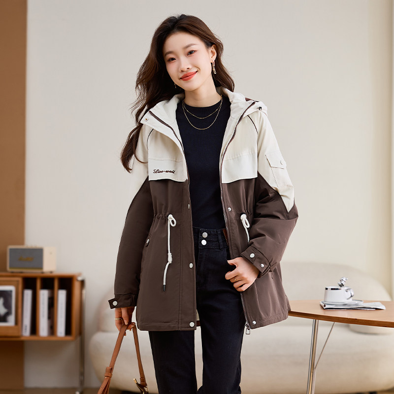 2025年冬季羽绒派克服女时尚潮流款，女装派克服，梦依缘,女装派克服,梦依缘