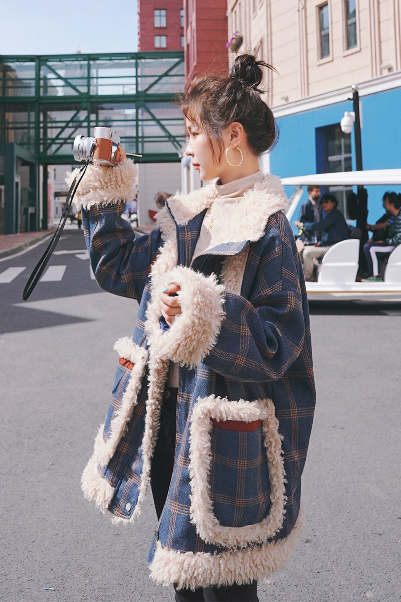 ！新增内胆兔毛！羊圈毛棉服209-1830-P165/180248/268,女装棉衣/棉服,2C069