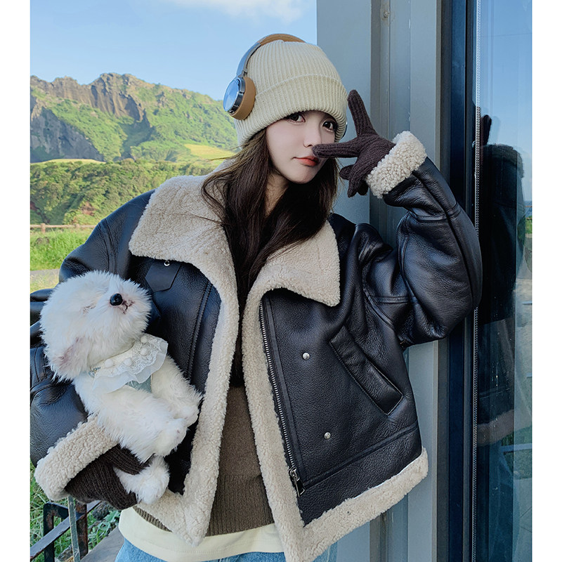 现货2025冬装皮毛一体外套2C299-P205-K288,女装皮草,2C299
