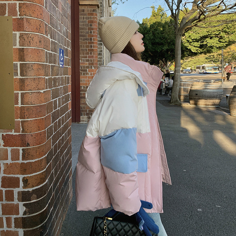 现货买家秀主推冬季三色拼接棉衣2C032701P165K248,女装棉衣/棉服,2C032